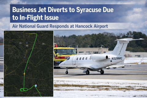 Aircraft lands safely after diversion